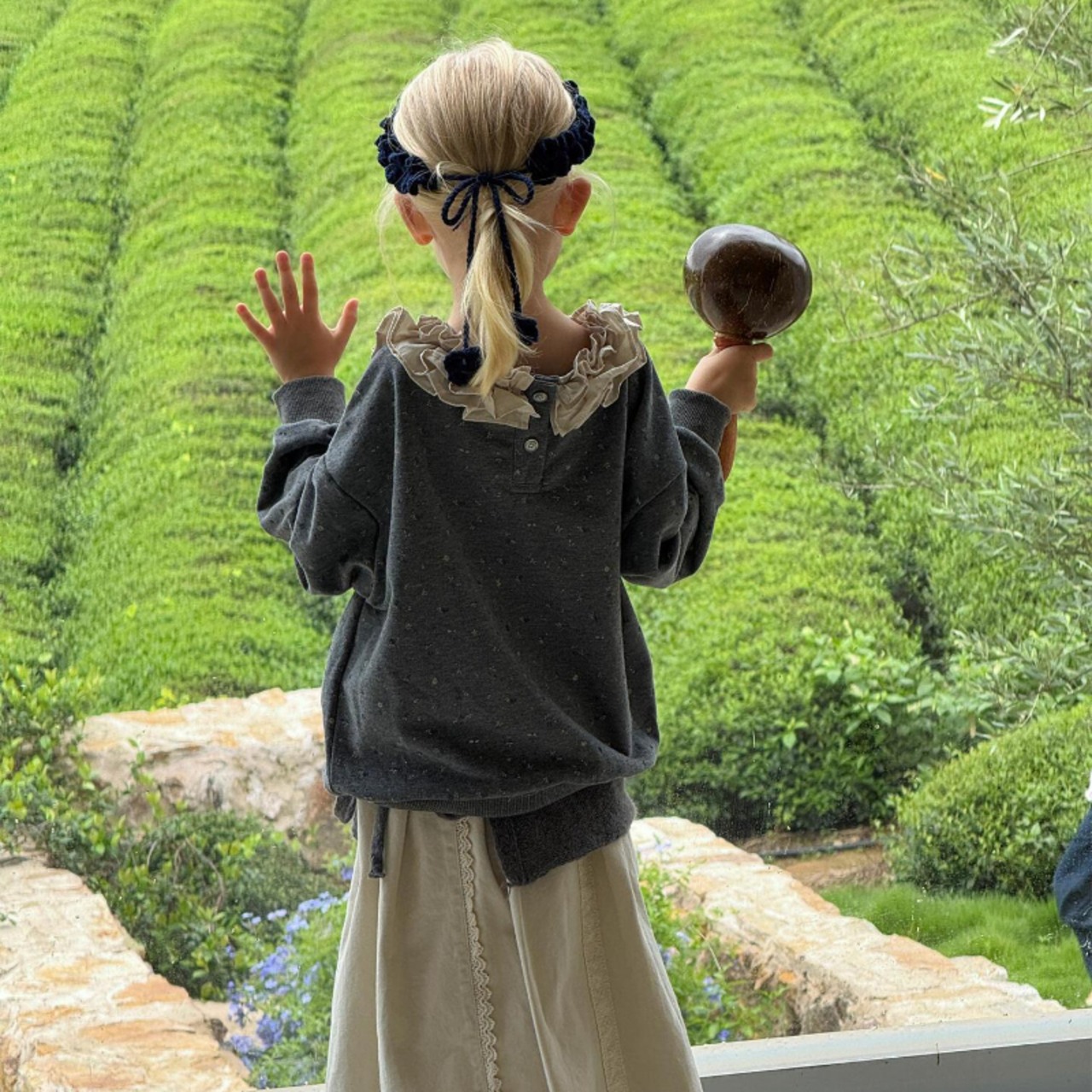 秋レースつきAラインスカート