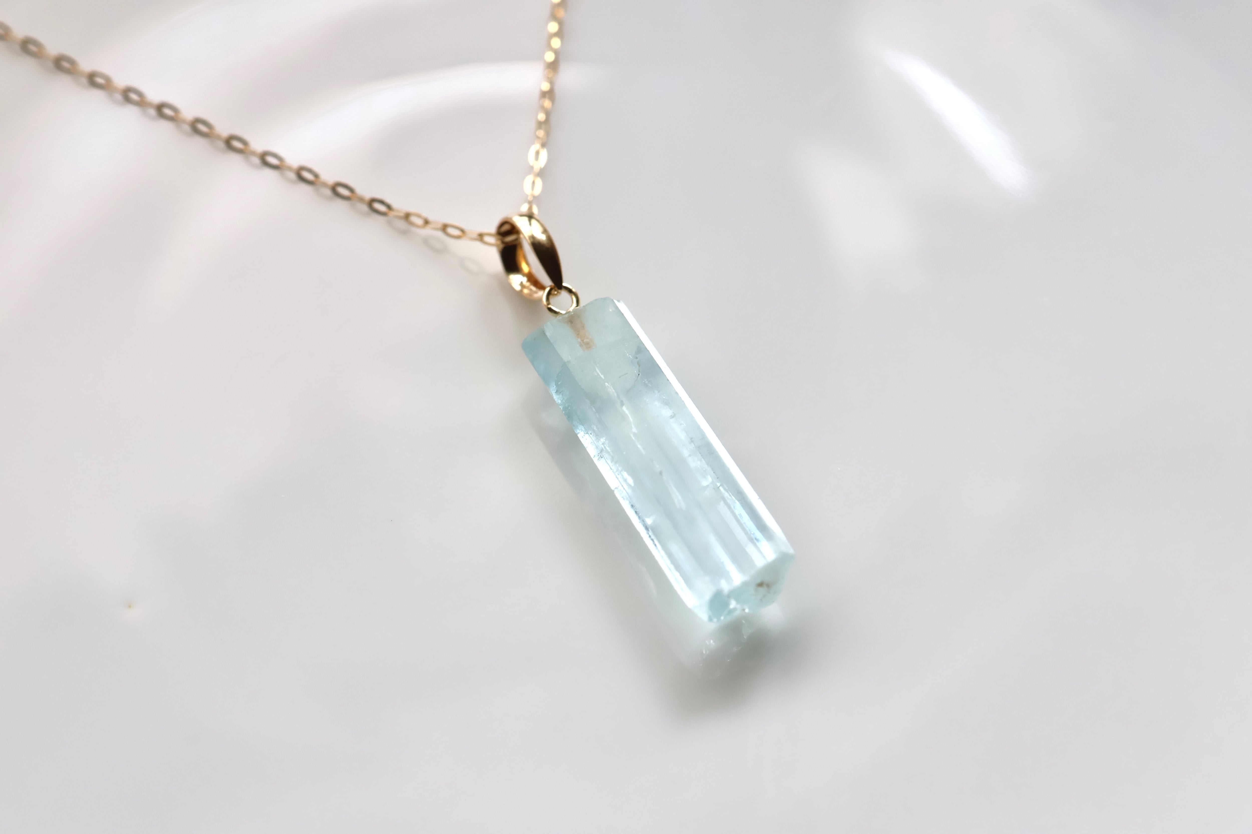 アクアマリンネックレス K18 タプレジュン産 | 石垣島の夜光貝