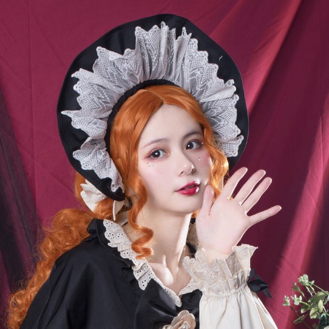 ロリータ ゴスロリ ボンネット レトロ Darkness かわいい ゆめかわ