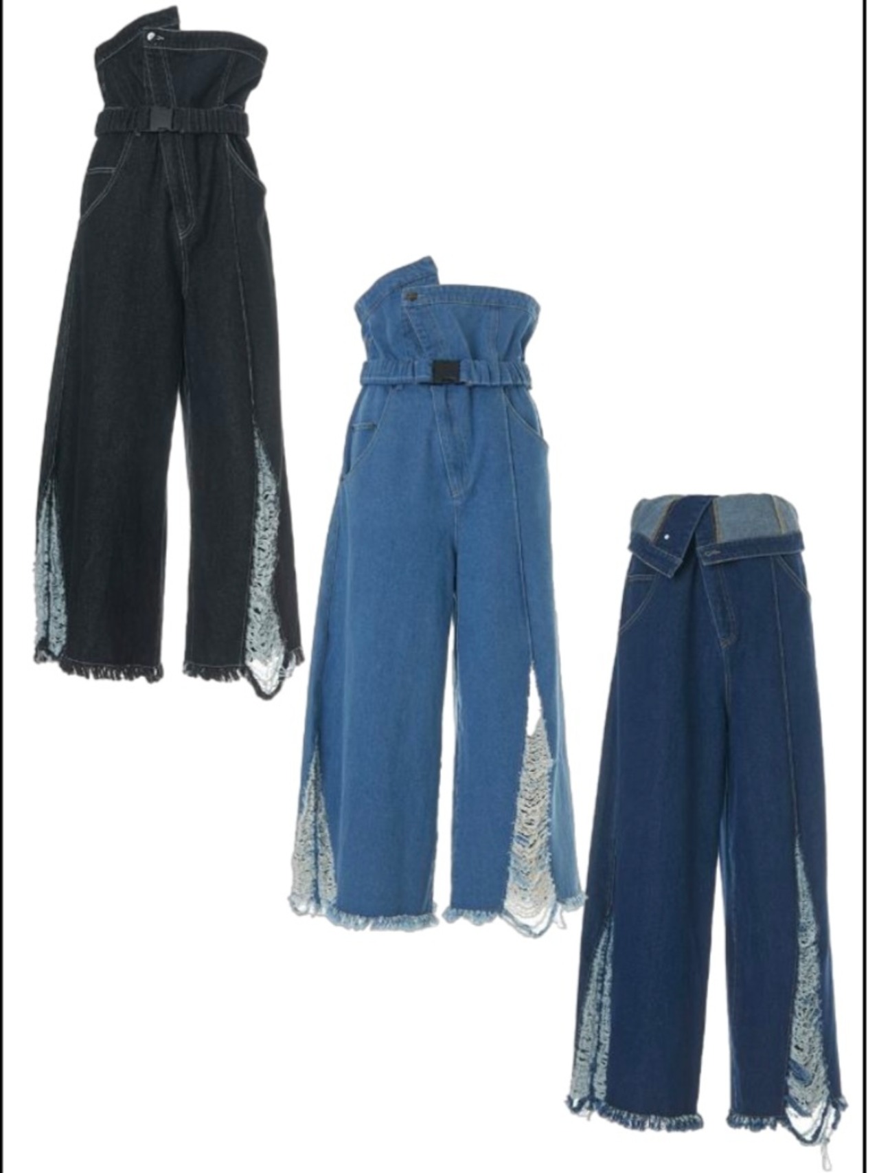 アウラアイラ　aulaaila　AULA AILA　ダメージデニムパンツ