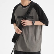 レトロレタープリントTシャツ A4170