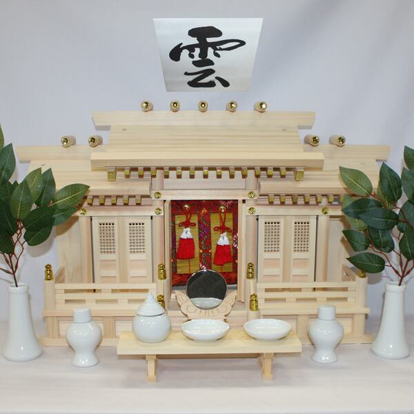 神棚 セット 三社 飛鳥 神棚セット 東濃桧 東濃ひのき 神具付き 神棚の里 三社神棚 | 総合通販のShoppingStoreROCO