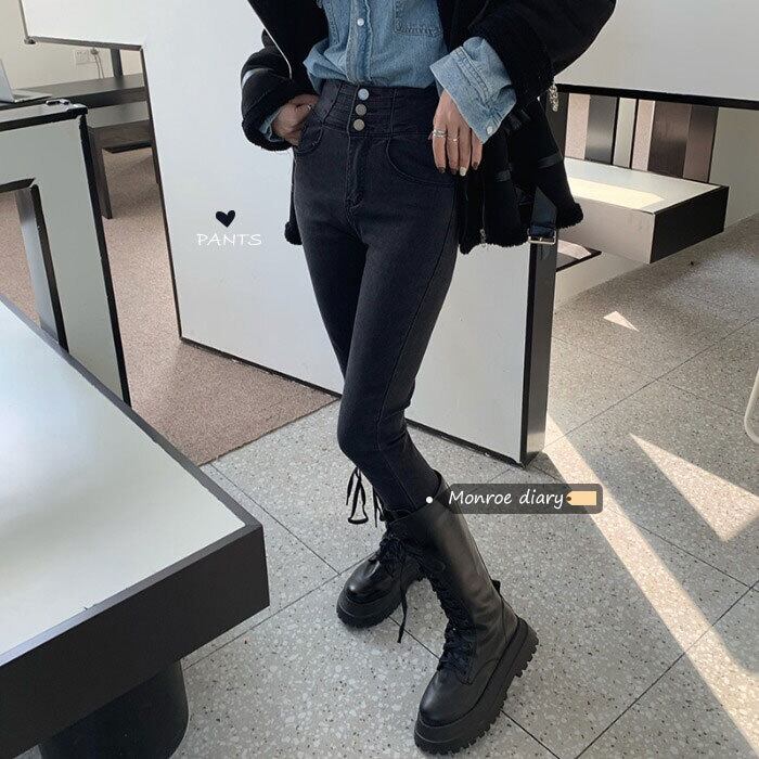 ウェストジーンズ オータムウィンターブラックグレーパンツ 秋物 冬物 モンロー27192001726