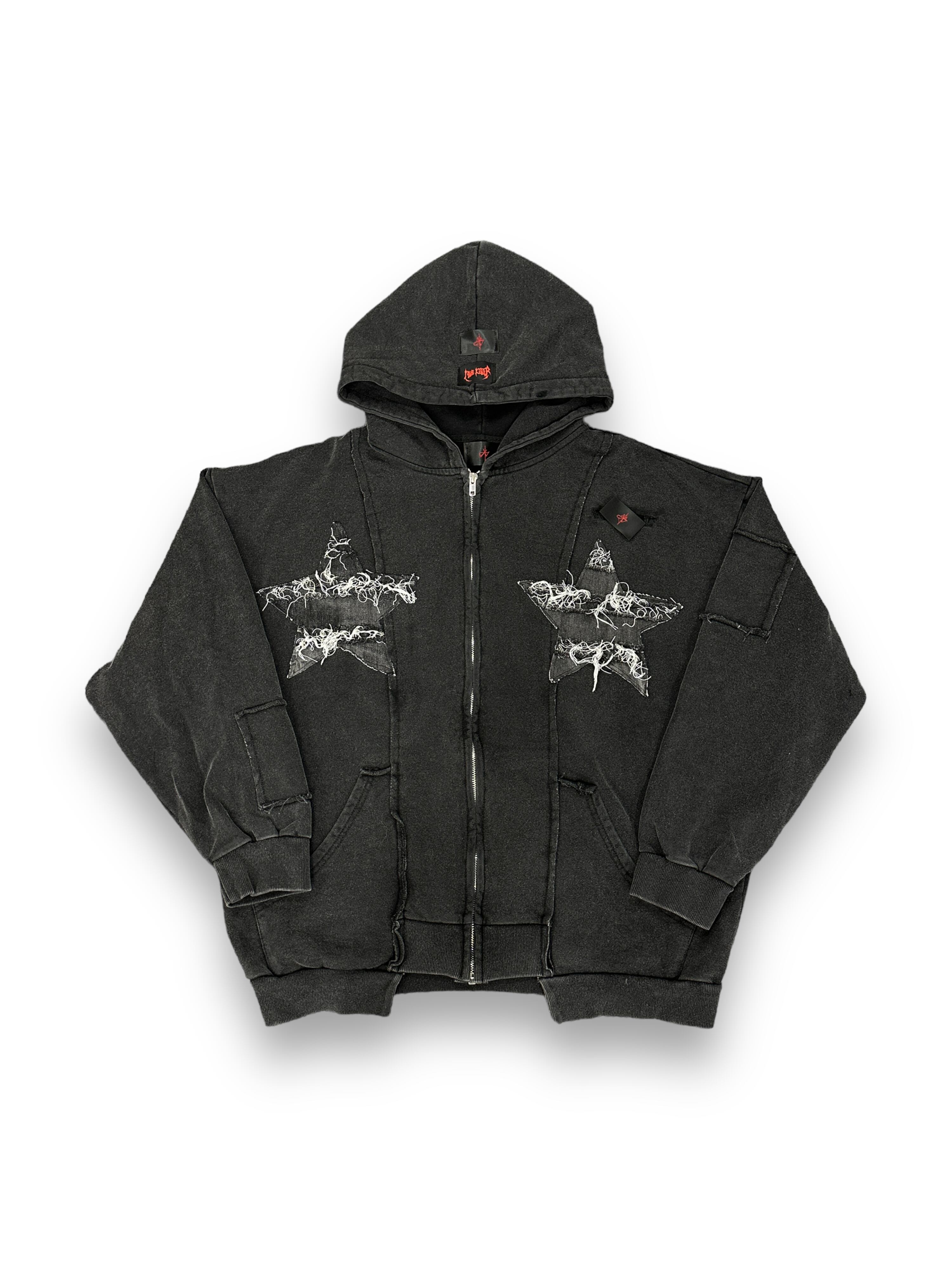 【DESTRUCION9】2 star destrucin zip hoodie