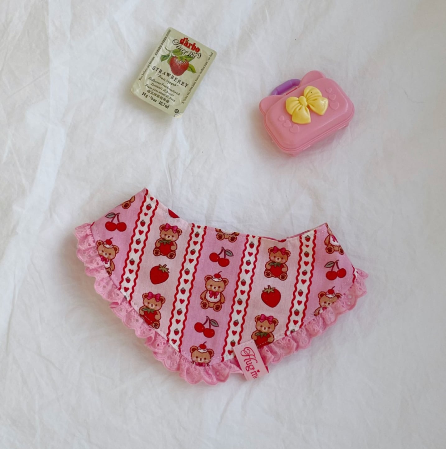 M/即納【hugmemore】cherry bear scarf