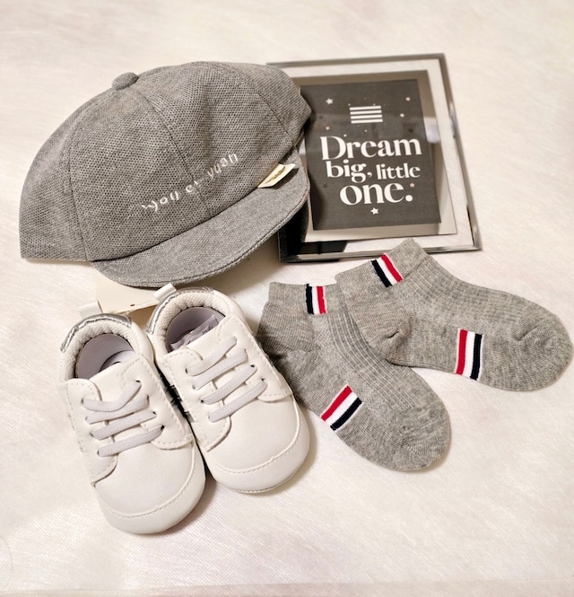 【12/21まで特別価格】¥20,000→¥10,000 出産祝いギフトボックス 70サイズ シルバートランク ベビーグッズ プレゼント 男の子 ハーフバースデー 秋生まれ冬生まれ