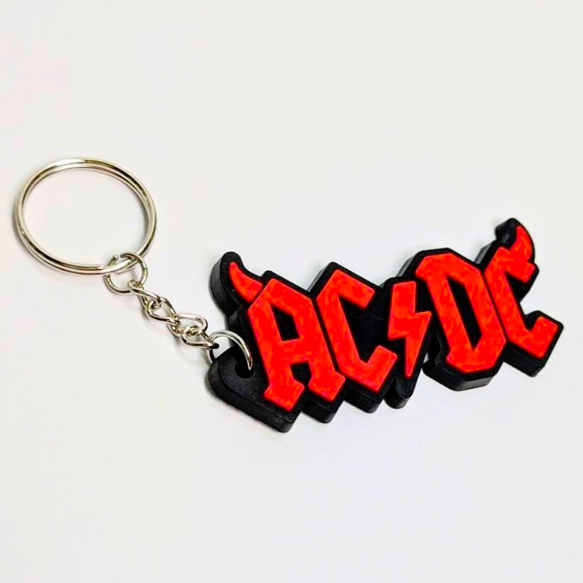 送料無料！ ★ラバーキーホルダー★ 〘5368〙【AC/DC ( エーシーディーシー )】 〚アメリカン雑貨 アメトイ〛