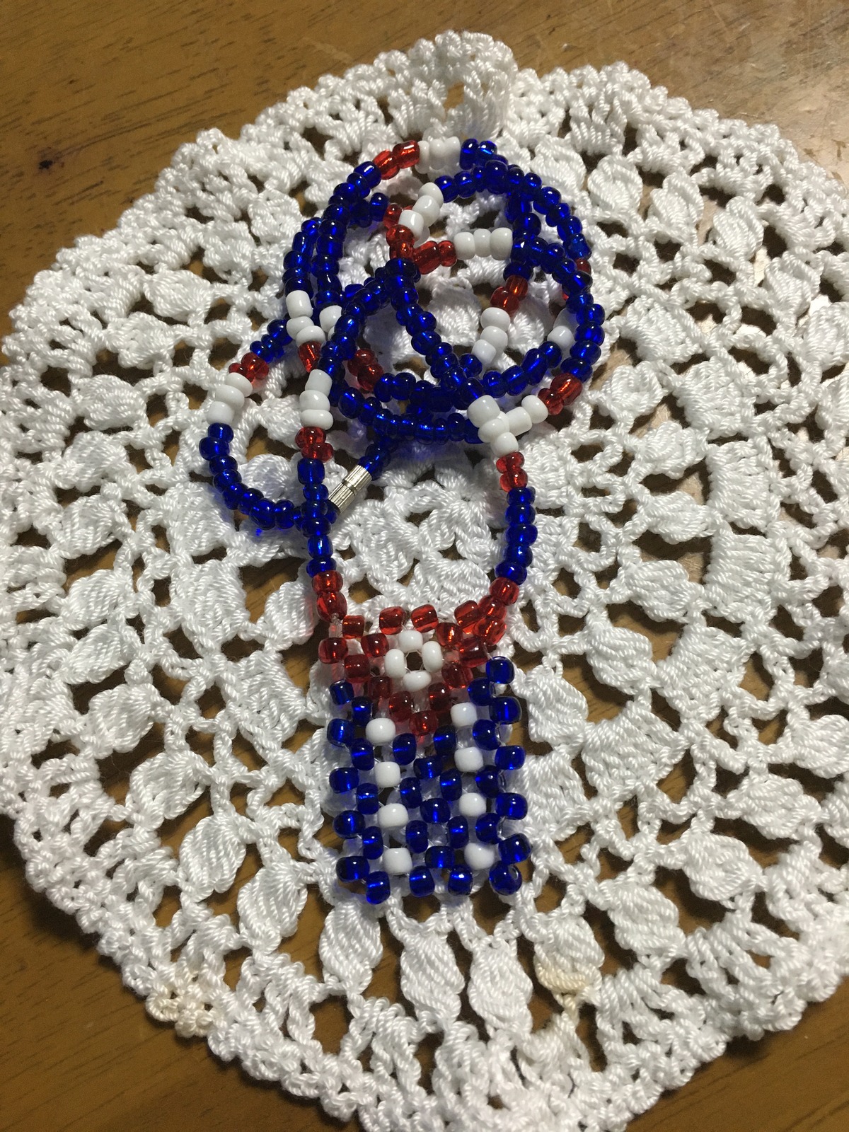 キューバ国旗ビーズネックレス 送料込 Color Esperanza