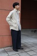 tilt The authentics " Heavy Double Cloth Semi Raglan Harrington Jacket(Ecru Beige)"