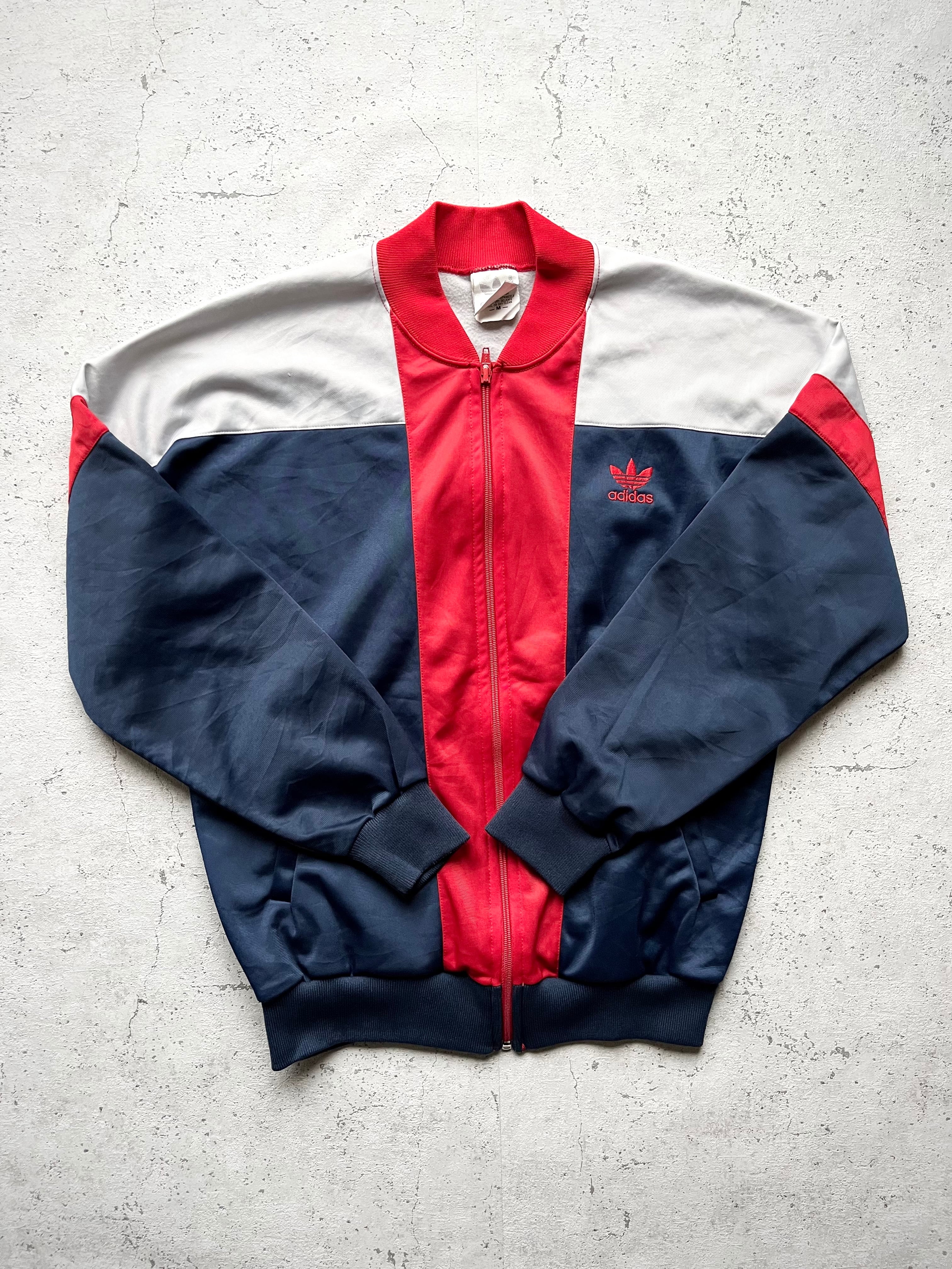 80s USA製 ADIDAS TRUCK JACKET TRICOLORE OLD VINTAGE アメリカ製