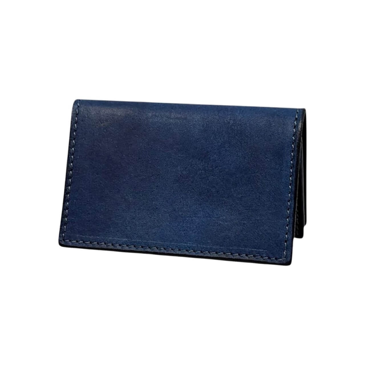 藍染　レザー　カードケース Re-ACT / Indigo Paisley Card Case - 藍染レザー(ペイズリー) カード