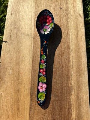 ペトリキフカ塗り　木製スプーン（ホメンコ作) 16cm
