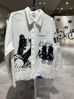 ハシジマコウスケ「purupuru OX ARM ZIP SHIRTS (WHITE)」size「XL」