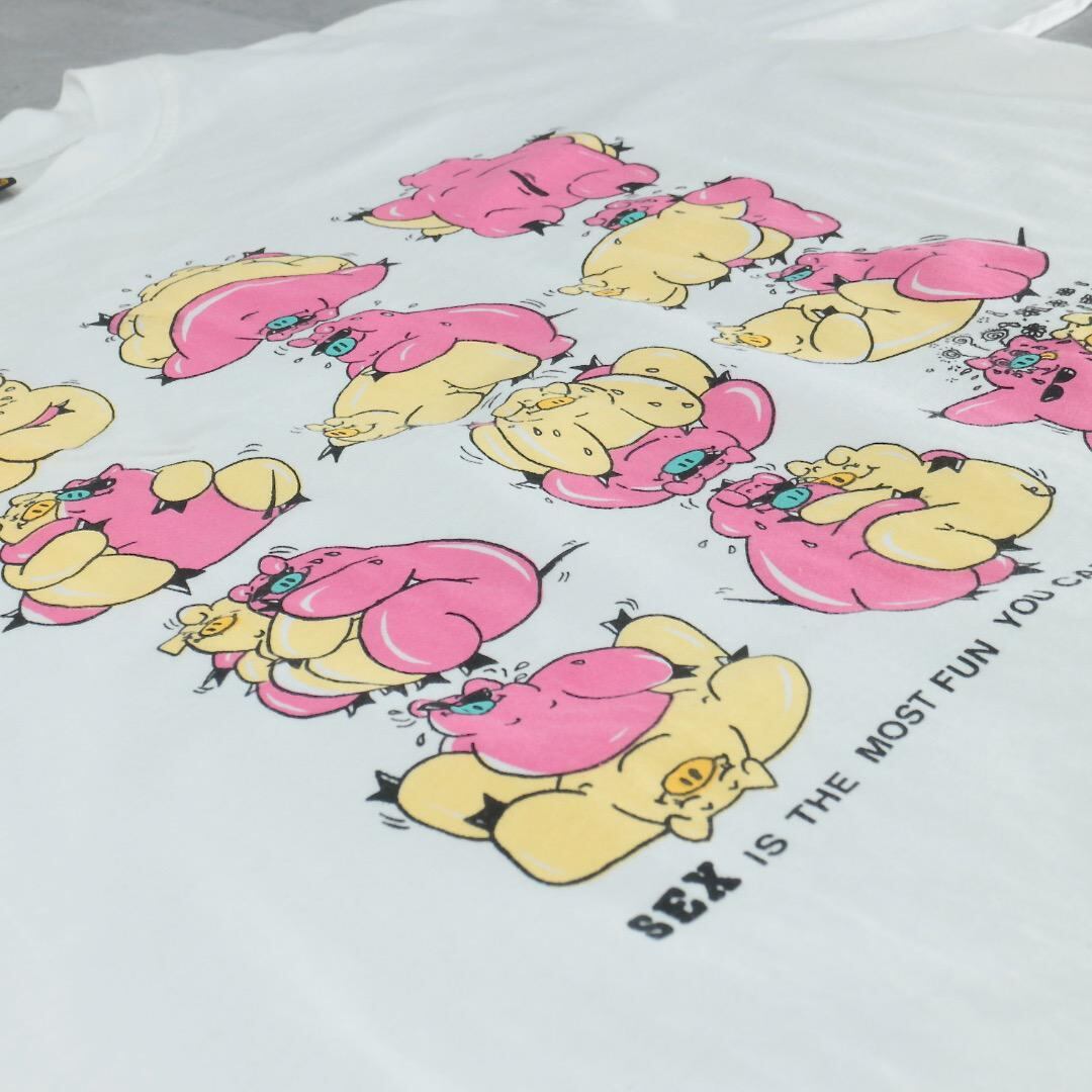 BABANG 90s エロT アニマル 豚 四十八手 XL | コーヒーと古着の店 はるばる
