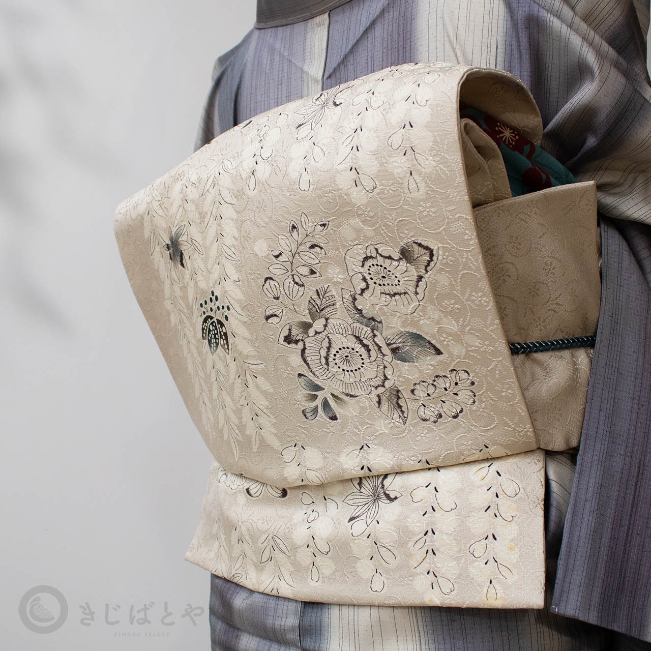 正絹 蕎麦切色に辻が花柄のなごや | きじばとや