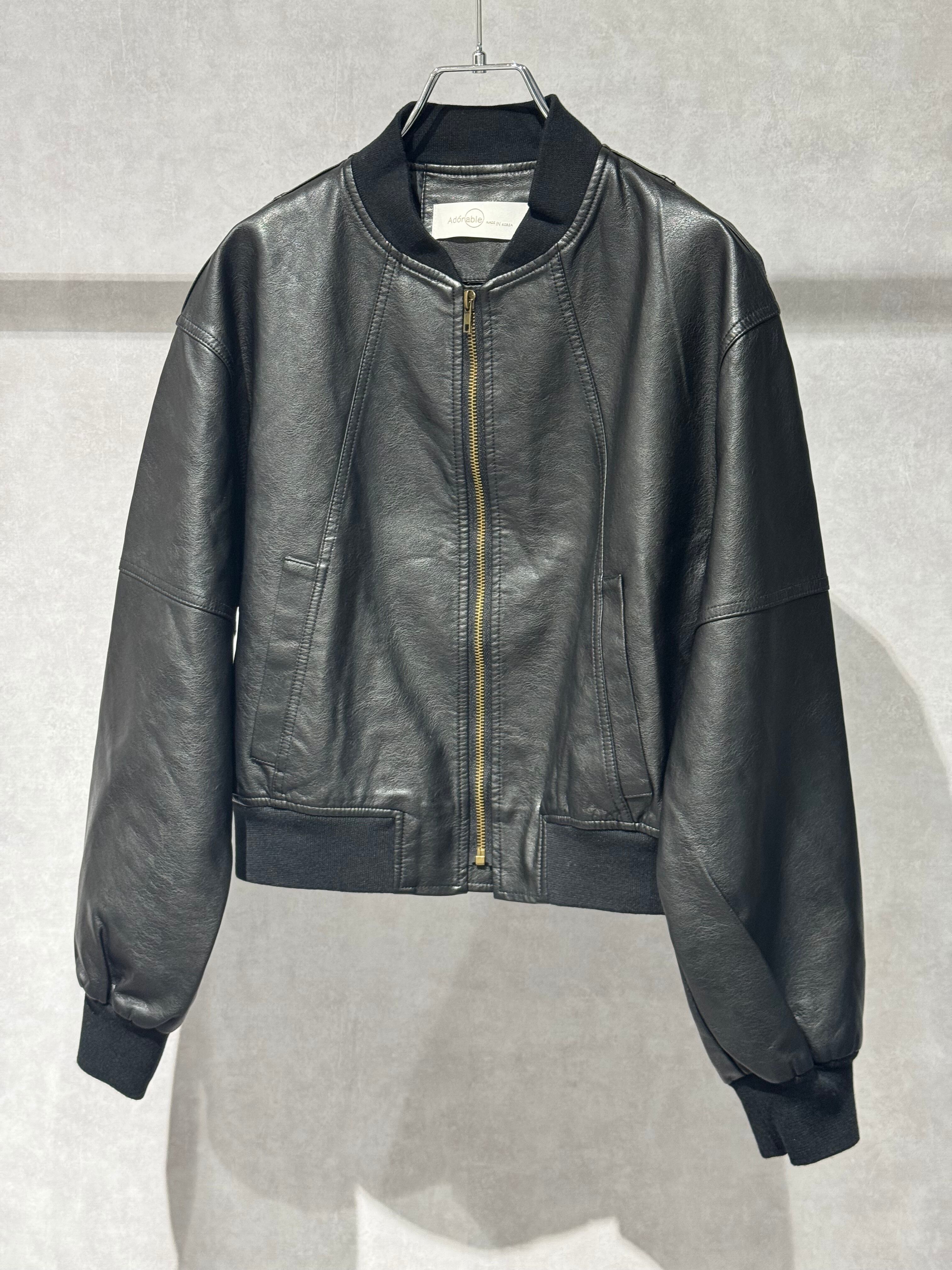 leather compact blouson