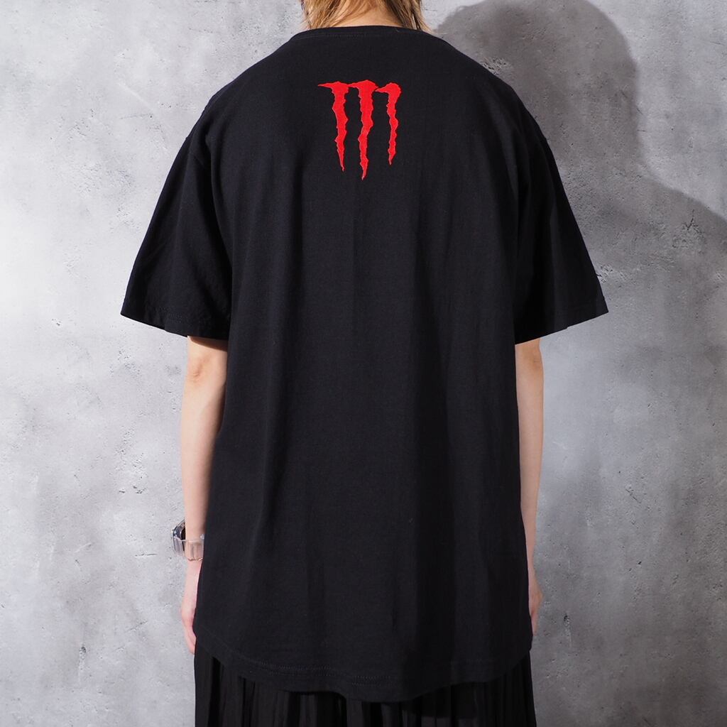 Monster energy Bi color logo printed Tee