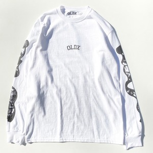 石本一人旅×OLDXコラボ L/S TEE WHITE