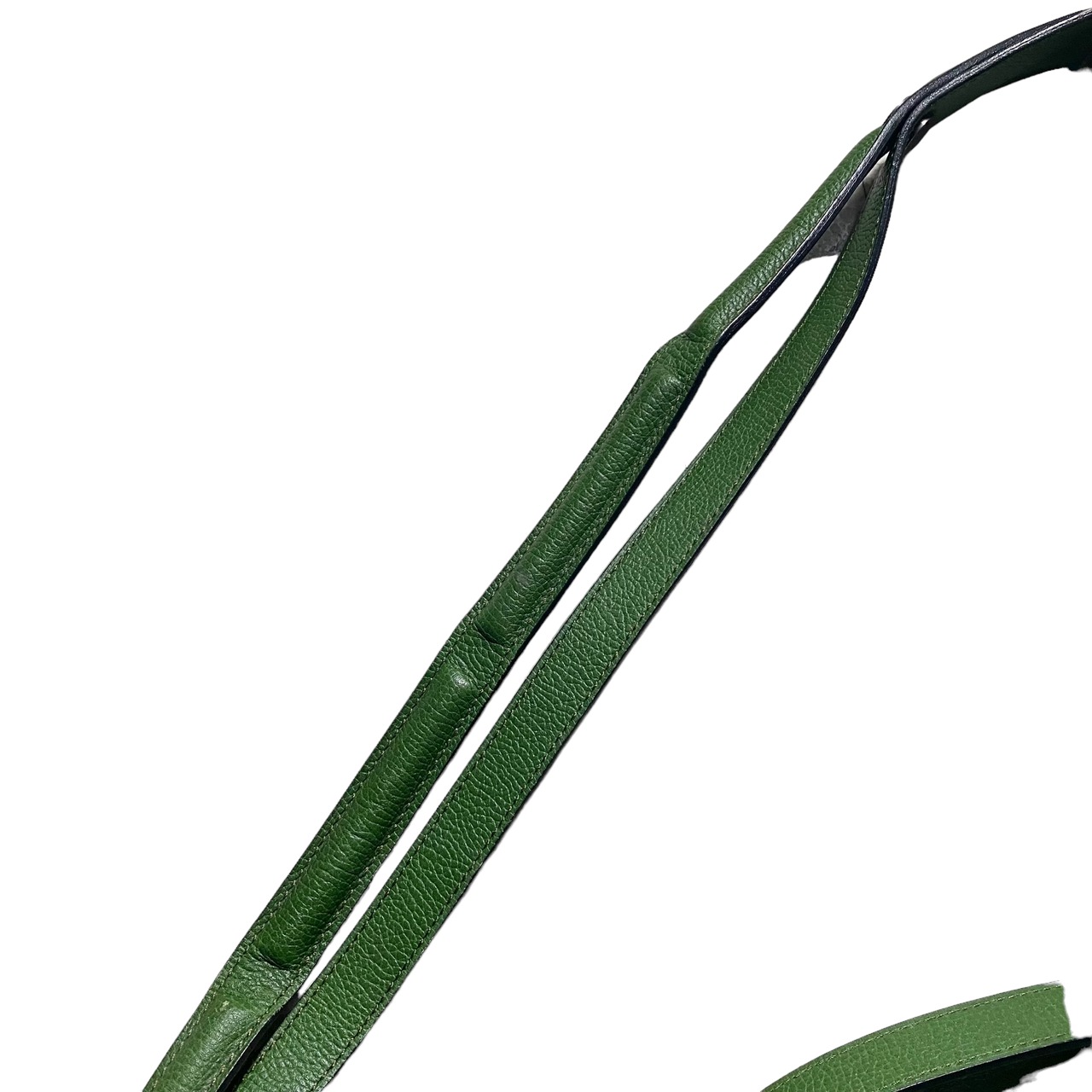 DELVAUX green leather shoulder bag