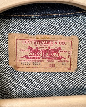 -Deadstock Levi's- Vintage 80s XS 70507 GALACTIC WASH Denim Jacket made in USA