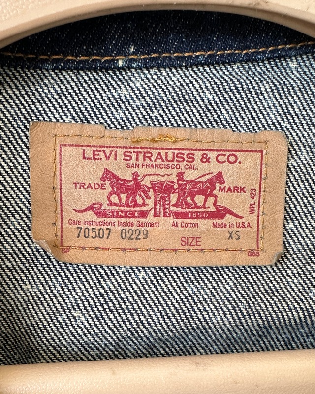 -Deadstock Levi's- Vintage 80s XS 70507 GALACTIC WASH Denim Jacket made in USA
