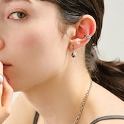 silver925 flower year cuffs (片耳用)