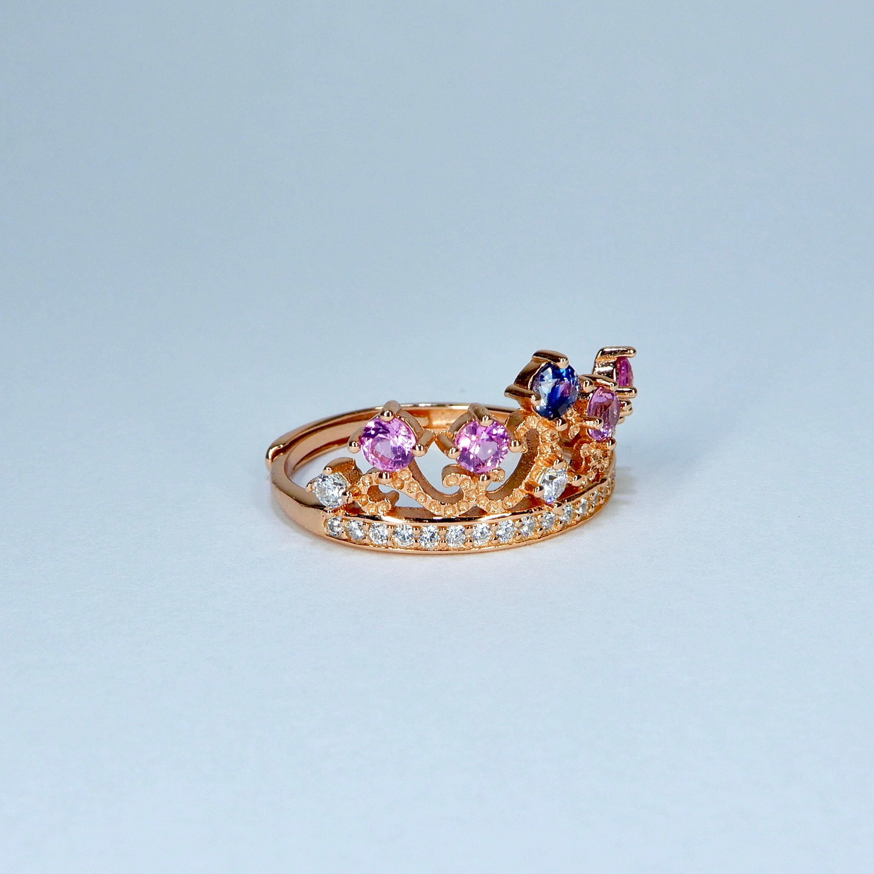 Princess Tiara Ring♦︎非加熱サファイア♦︎
