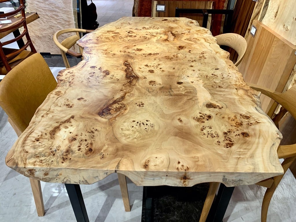 ポプラ瘤_1800×800-940×65_浅草本店_テーブル天板/一枚板 221752