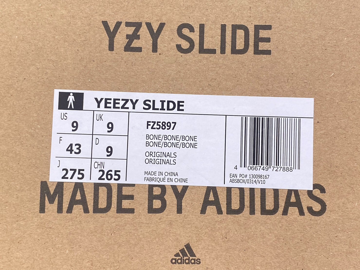 adidas YEEZY SLIDE BONE FZ5897 27.5cm 22321 | BRAND BUYERS OSAKA