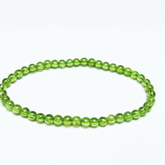 ペリドット ブレスレット 4mm 一点物 メール便可 [M便 1/10] 111-45158
