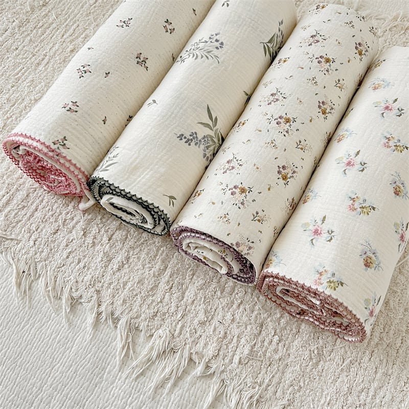 The Barnnet 花柄2点セット GOODS】春新作コットン二層ガーゼ花柄おくるみ 全4色 | 韓国子供