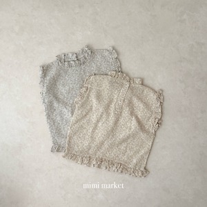 予約： Linen Frill Sleeveless 〔mimi market〕
