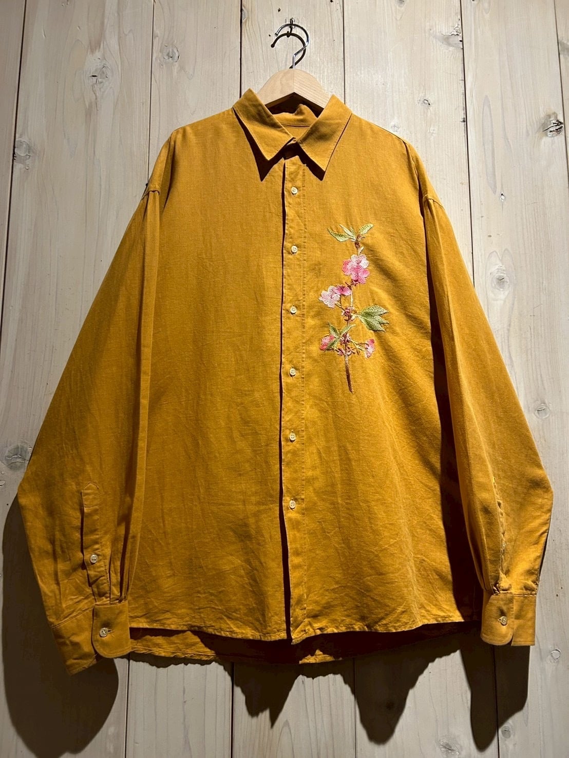 a.k.a.C.a.k.a vintage】“KENZO” Flower Embroidery Vintage L/S Shirt