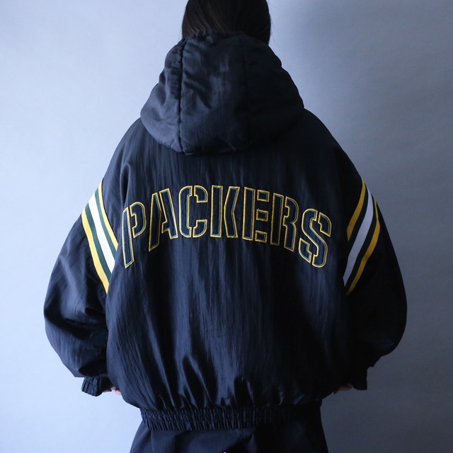 "reversible" NFL Green Bay Packers over silhouette nylon blouson