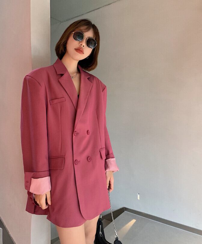 カジュアルジャケット スプリングオータムルーズ ロング ストリート 春物 秋物 モンロー80870441765