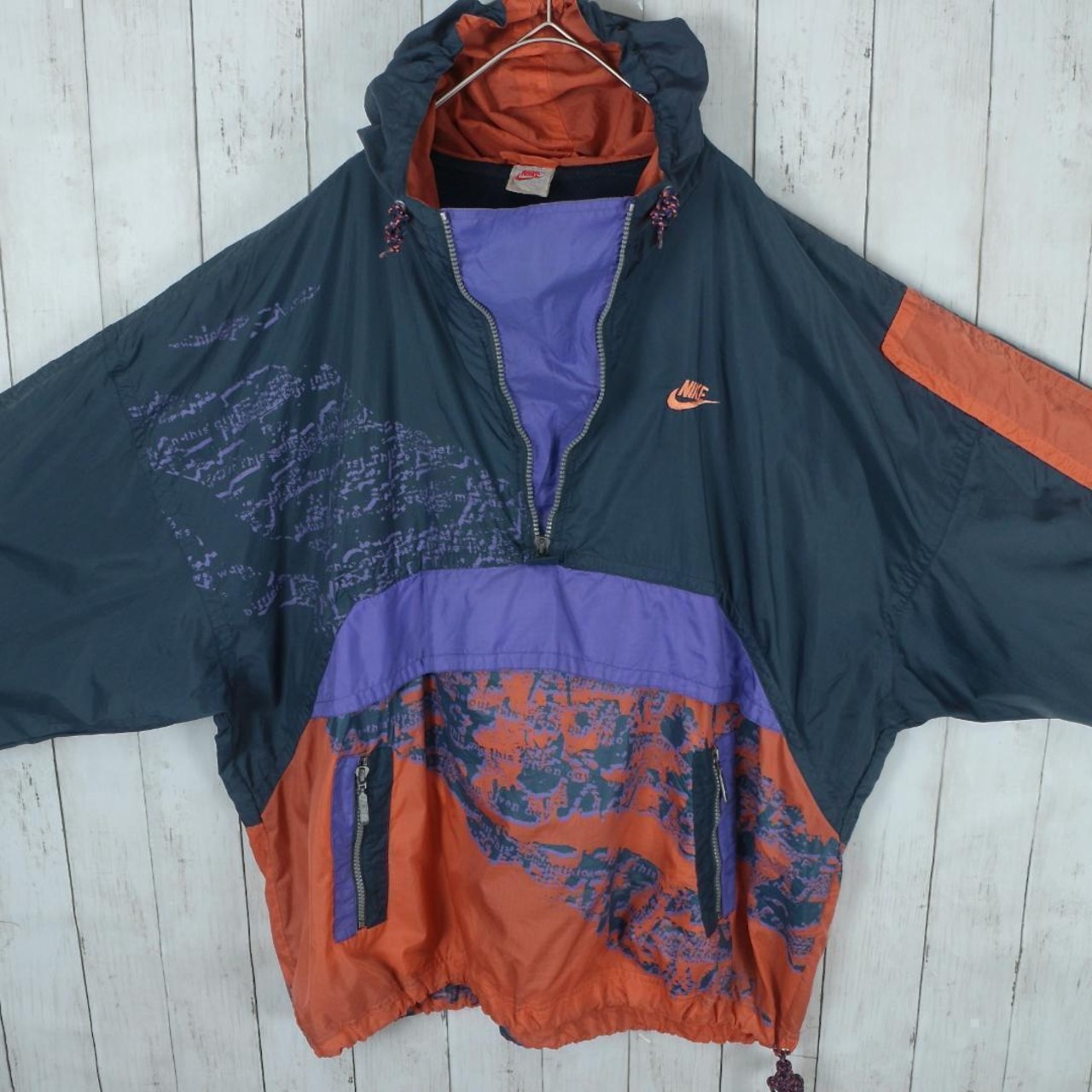NIKE ナイキ ナイロンジャケット アノラックパーカー 白タグ 90s  