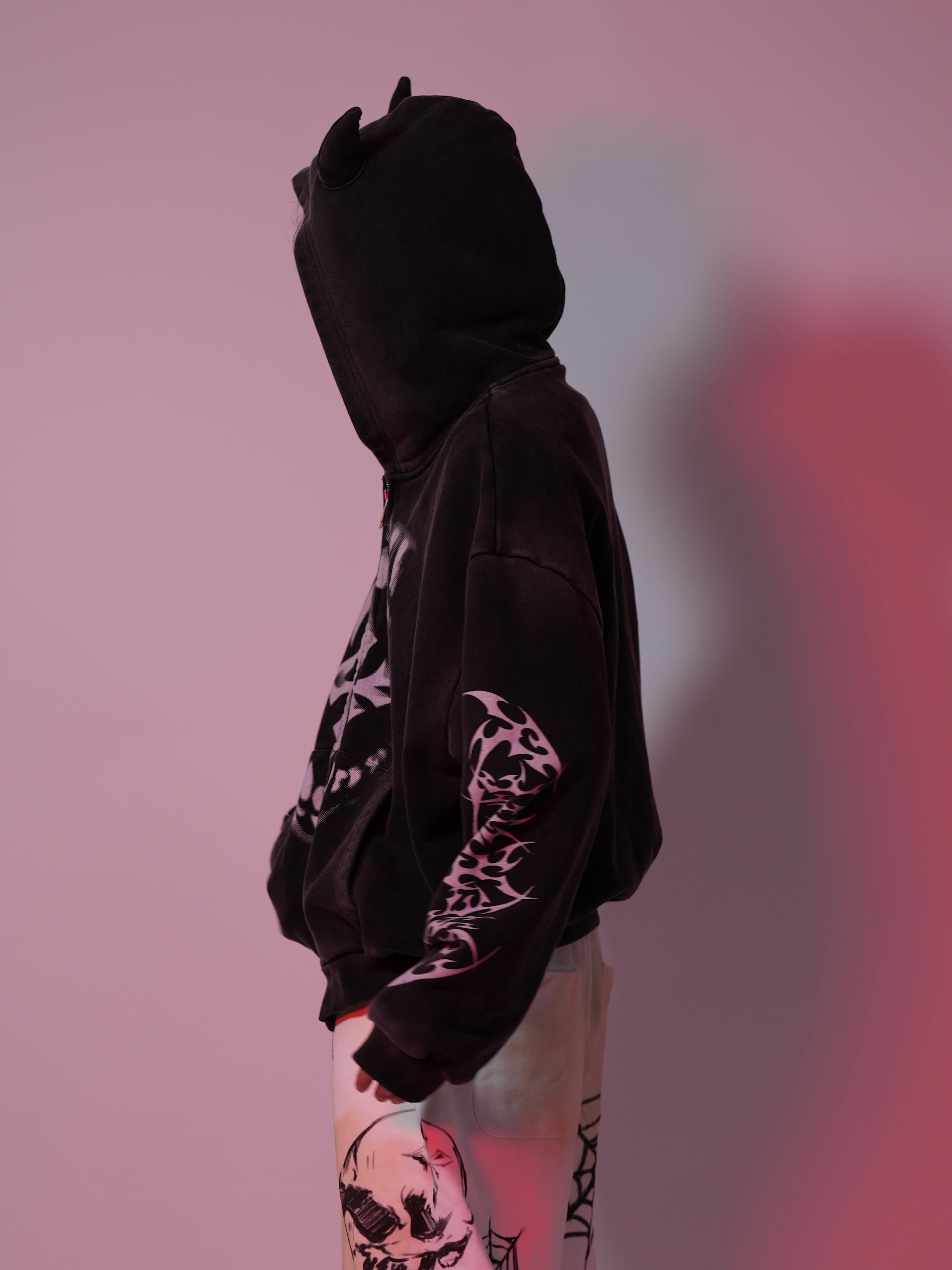 LOVE KILLER】graphic logo devil zip hoodie | OVERTURE WEB SHOP