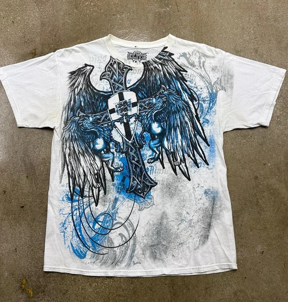 Y2kライトクロスTシャツ,原宿ヒップホップウィング,ラウンドネック