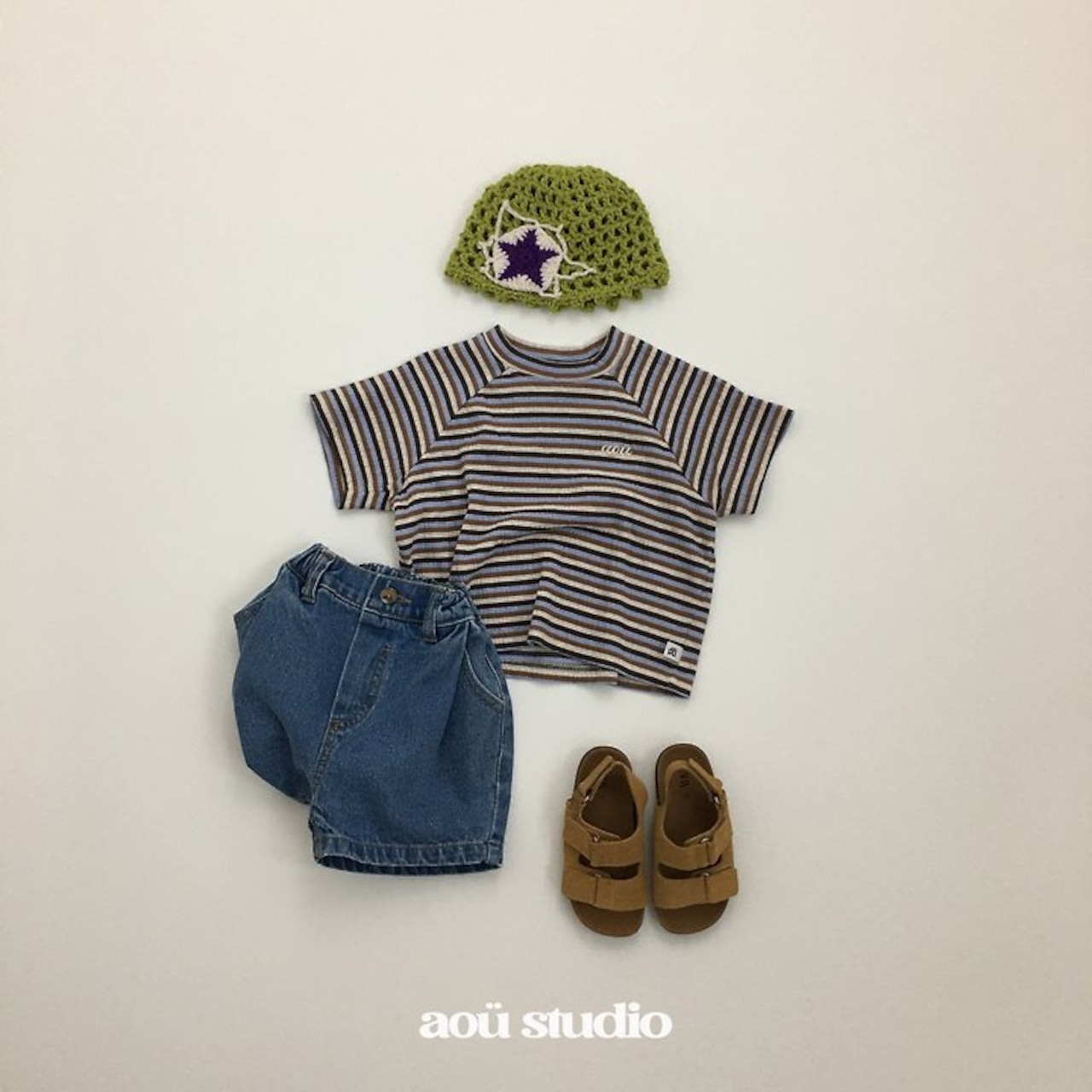 【取寄/韓国直送】aou studio 26/SM ウォッシュドデニム |夏服|韓国子供服