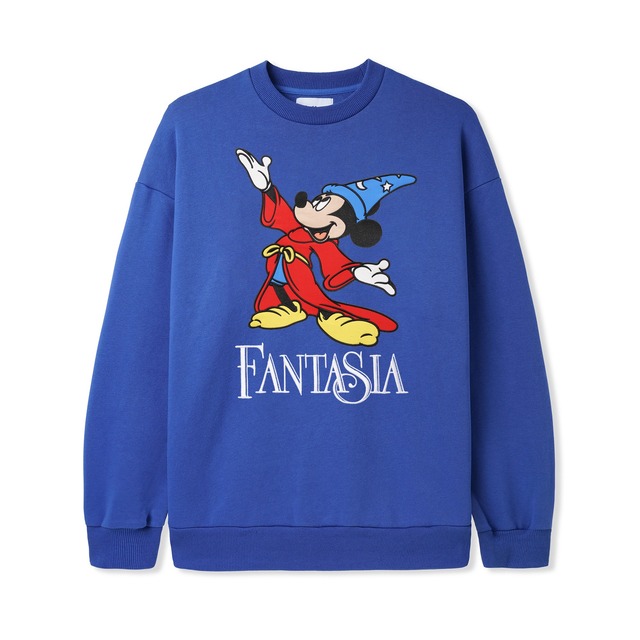 BUTTER GOODS × DISNEY FANTASIA CREWNECK SWEATSHIRTS ROYAL BLUE 