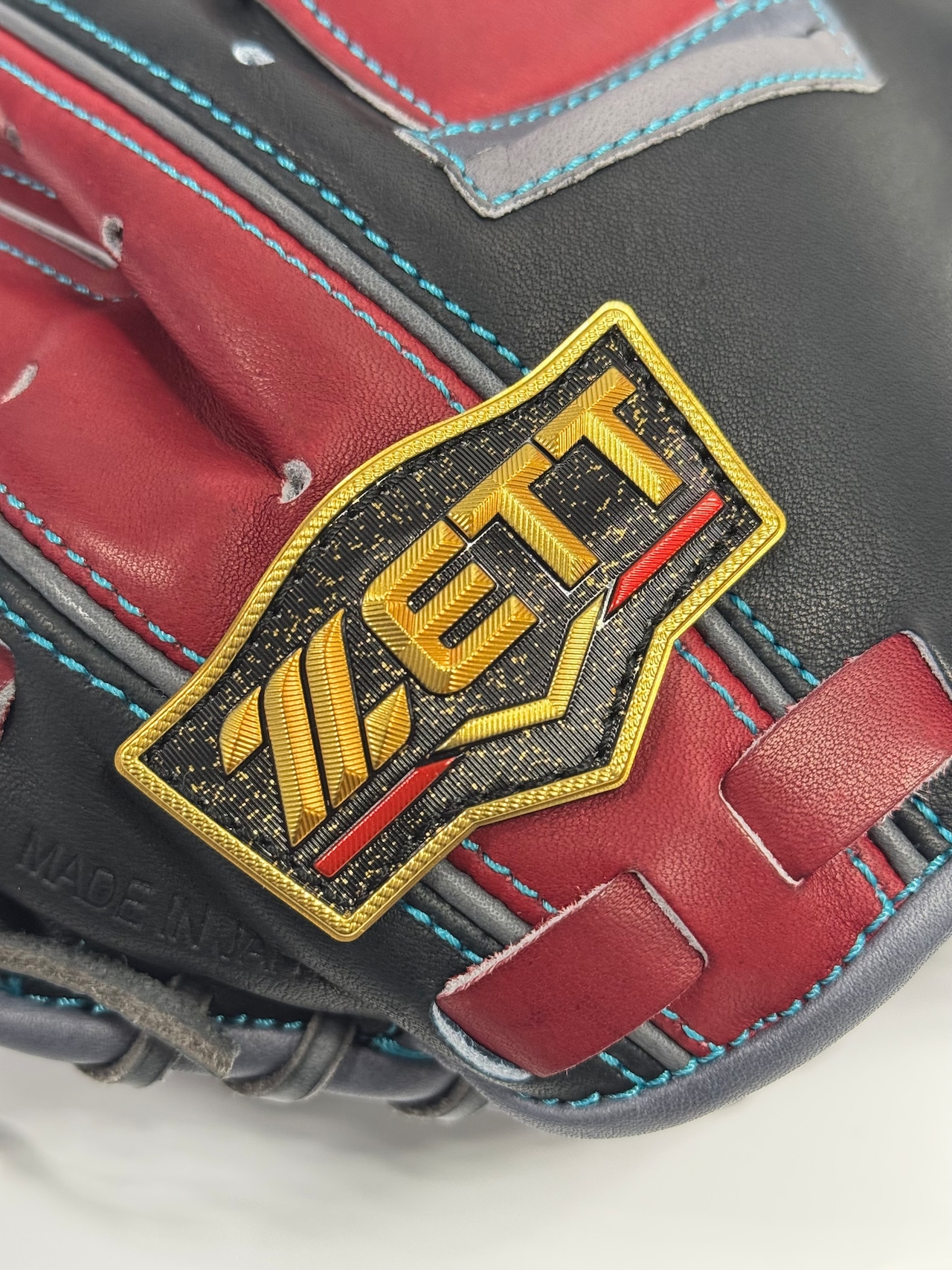 ZETT PROSTATUSーゼットプロステイタス michii supreme order 硬式グローブ ゼットミチイオリジナルグラブ 右投げ用 242型 (小林誠司選手モデル) ナイトブラック/ボルドーブラウン×ダークグレー・画像7