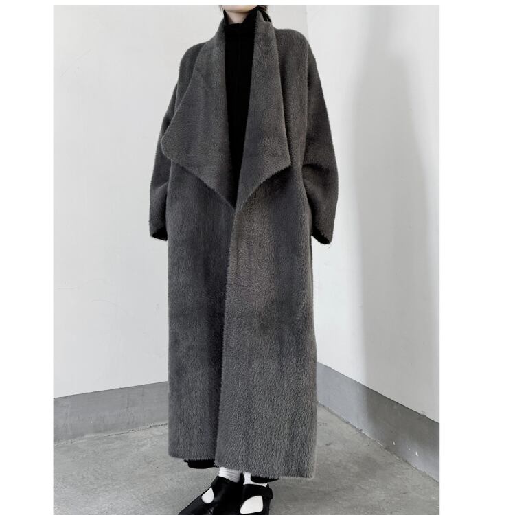 オープンフロント ロング丈 オーバーサイズ コート R30242