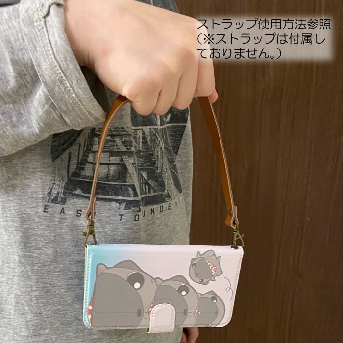 スタンド付き 両面印刷 手帳型 iphoneケース パグピラミッド（黒パグ）