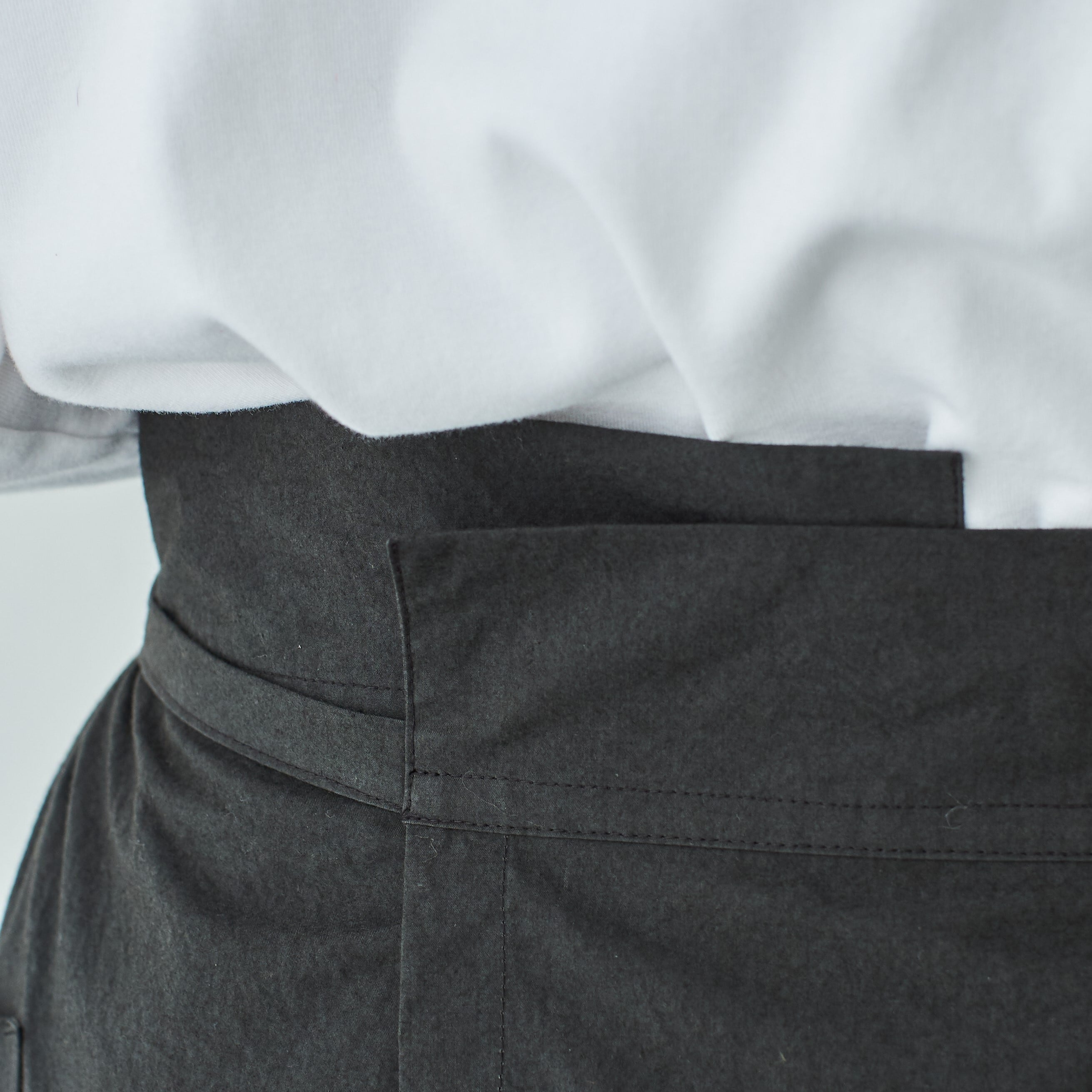 エプロンスカート apron skirt / コットン cotton / brown・gray