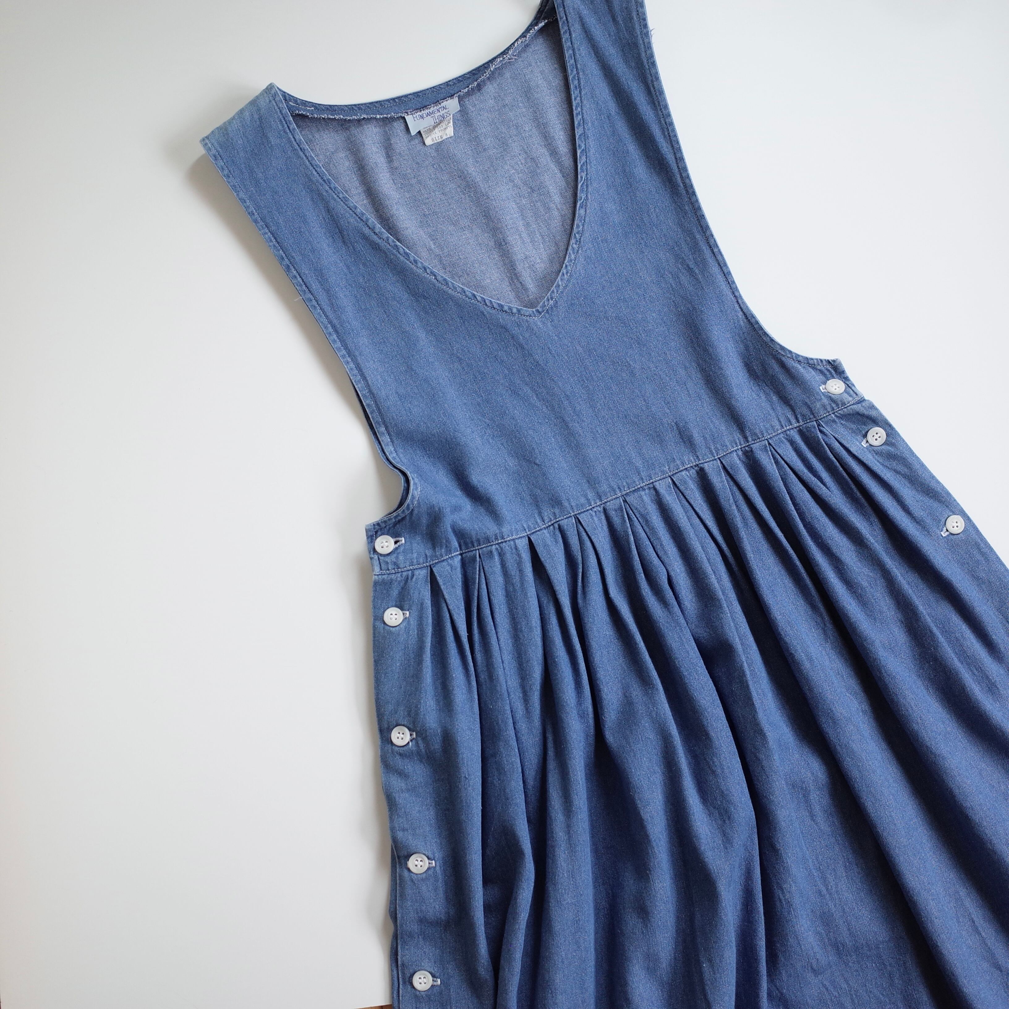 USA denim sleeveless dress