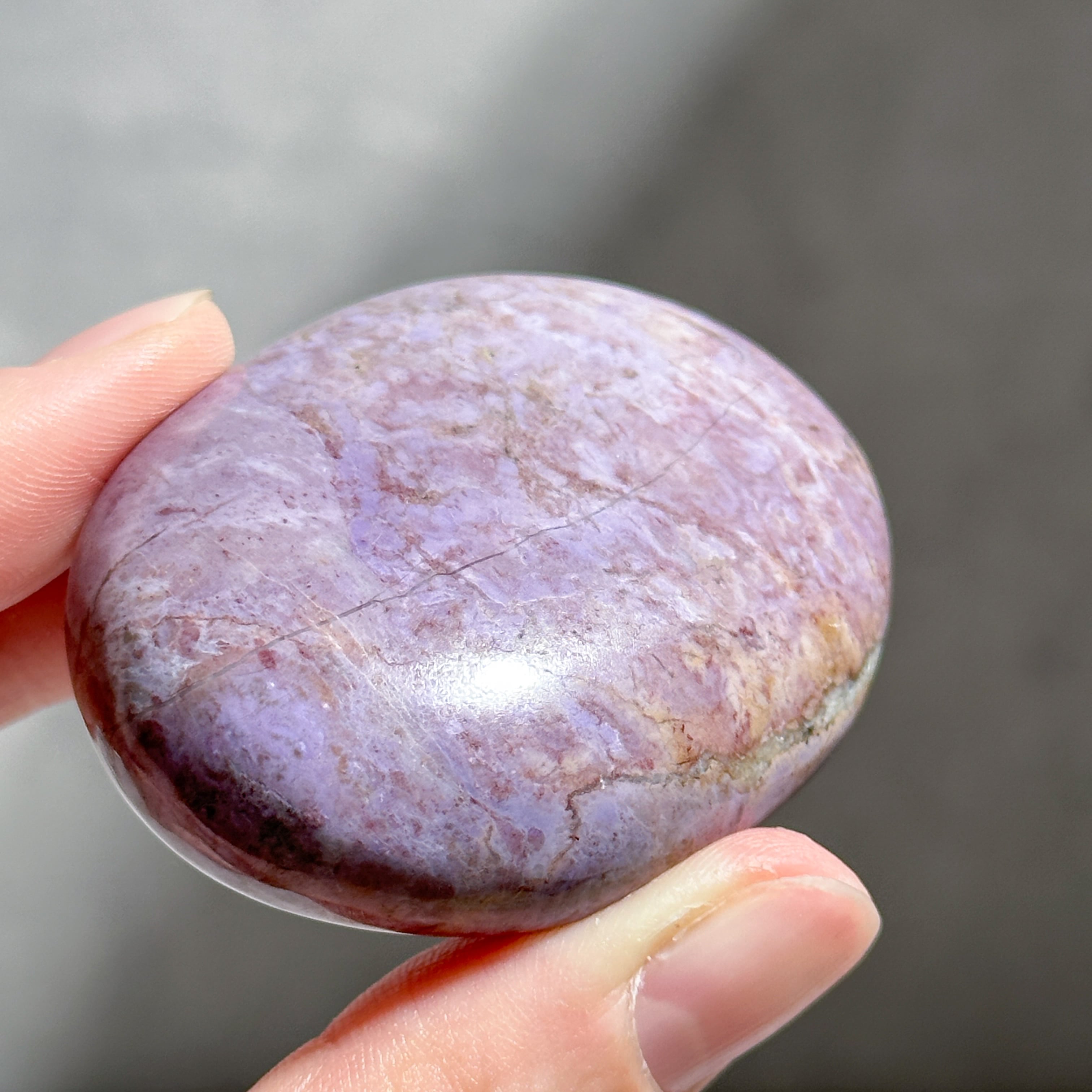 パープルジェイド パームストーン42◇Purpe Jade palm stone ◇天然石