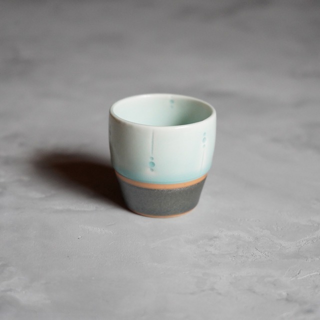 【土井雅文】鉄彩磁点線文盃 2