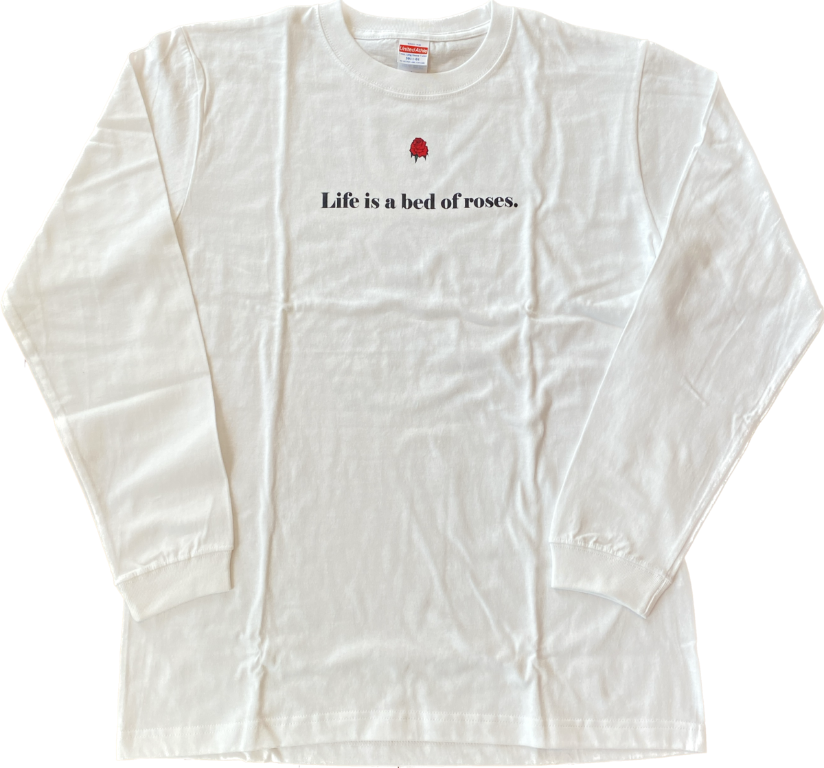 【ORIGINAL】ROSE Tshirt（long sleeve）/ white UEMURA BROTHERS APPAREL