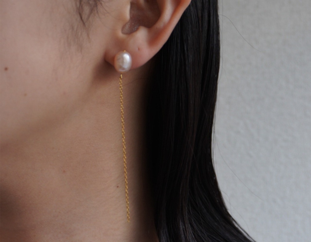 【 PURE 】pink pearl pierce