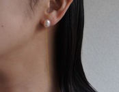 【 PURE 】pink pearl pierce